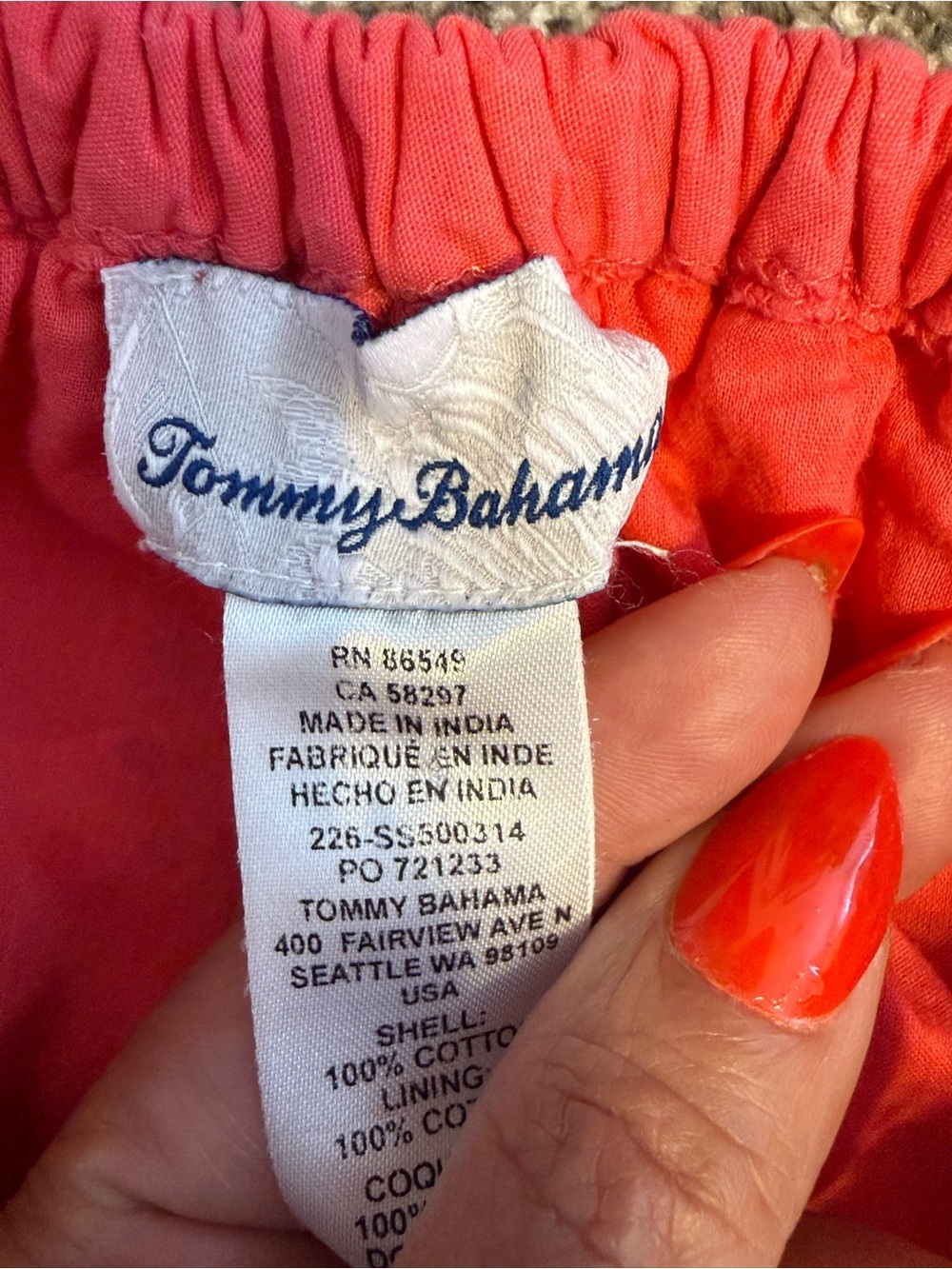 Tommy Bahama Coral Red Eyelet Ruffle Dress - Picture 6 of 10